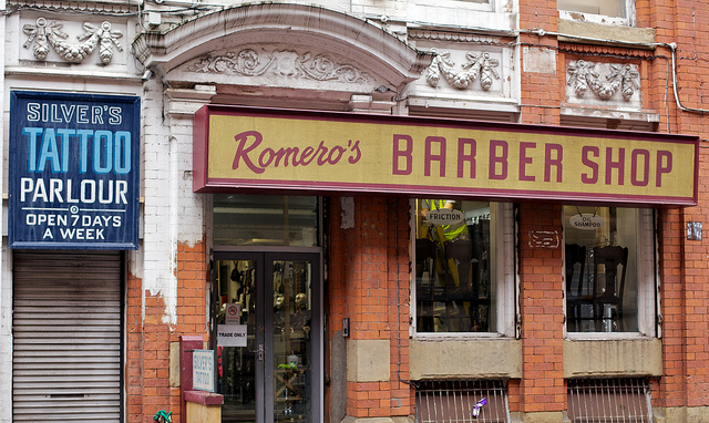 Romero's Barber Shop Captain America Set by Pete Birkinshaw CC BY 2.0